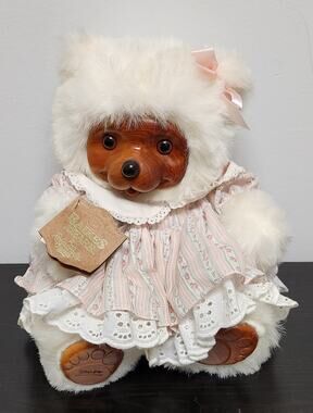 Vintage Robert Raikes Original "17007 Sally" Wooden Face Doll w/ Tags